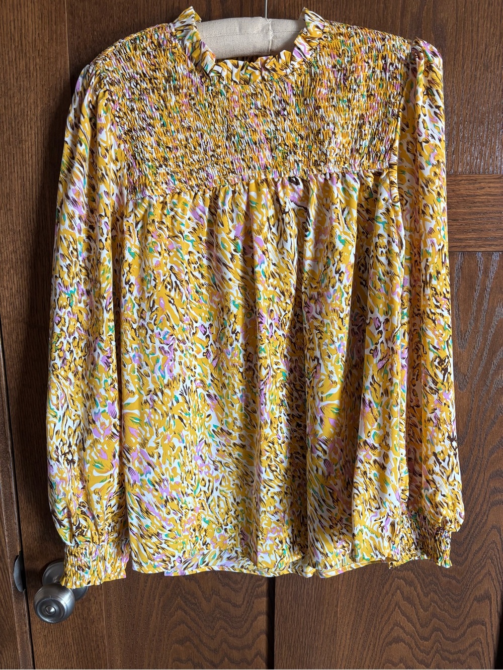 Yellow Floral Smocked Women’s Skirt Jodifl. Small - Picture 2 of 8